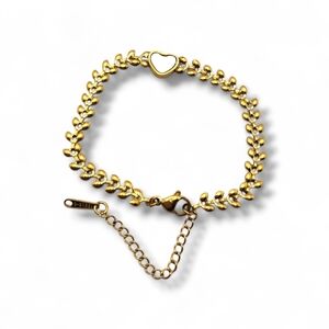 Gold Heart Chain Bracelet